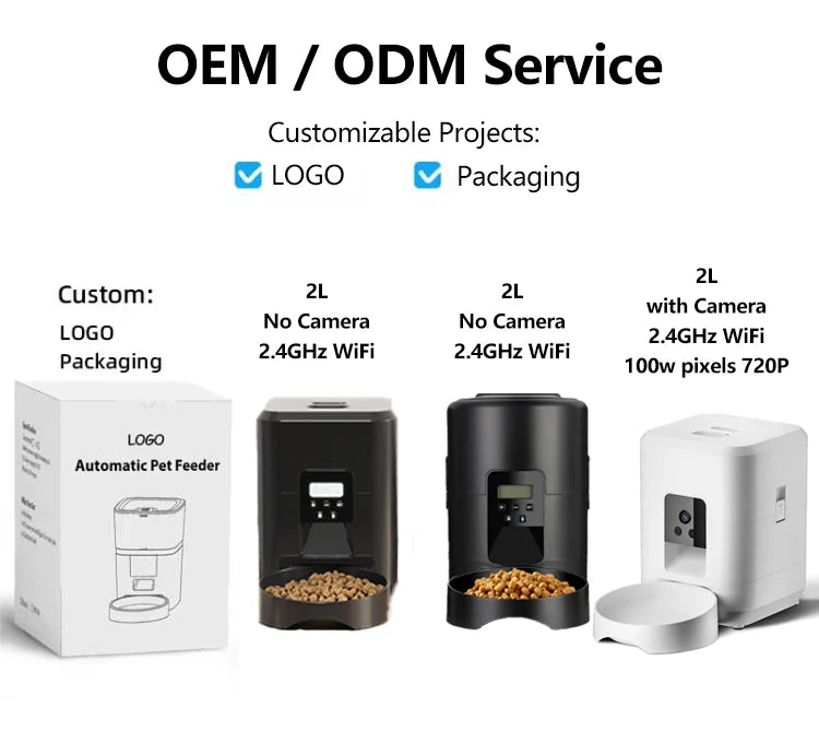 Smart Pet Feeder. Automatic Dog & Cat Slow, Timed Automatic Dispenser