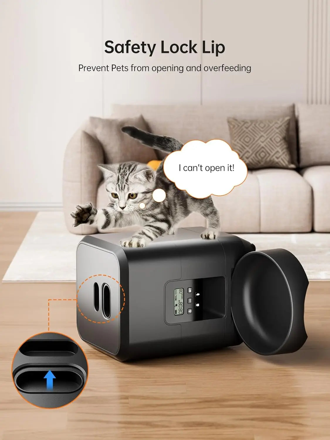 Smart Pet Feeder. Automatic Dog & Cat Slow, Timed Automatic Dispenser
