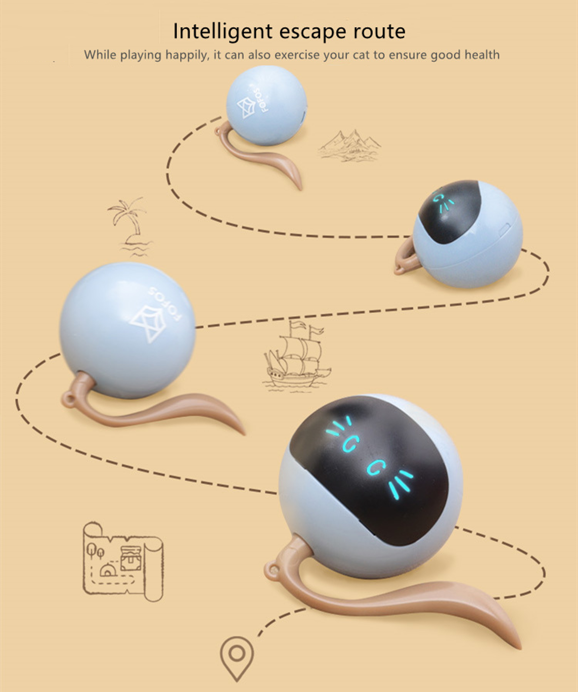 Cat Toys. Automatic Cat Led, Interactive Toys