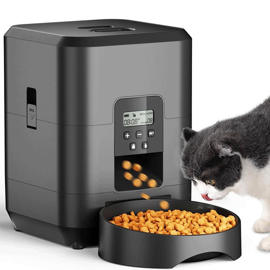 Smart Pet Feeder. Automatic Dog & Cat Slow, Timed Automatic Dispenser