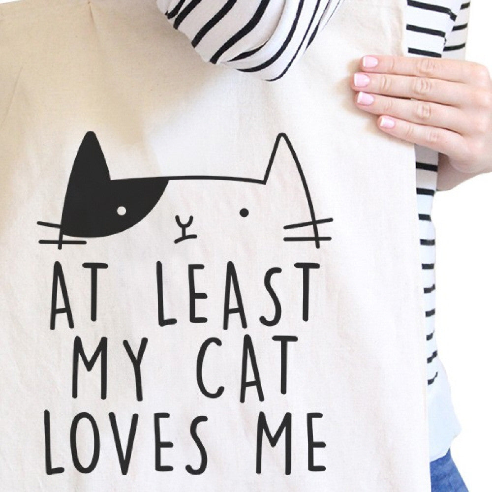 At Least My Cat Loves Me Natural Eco Bag